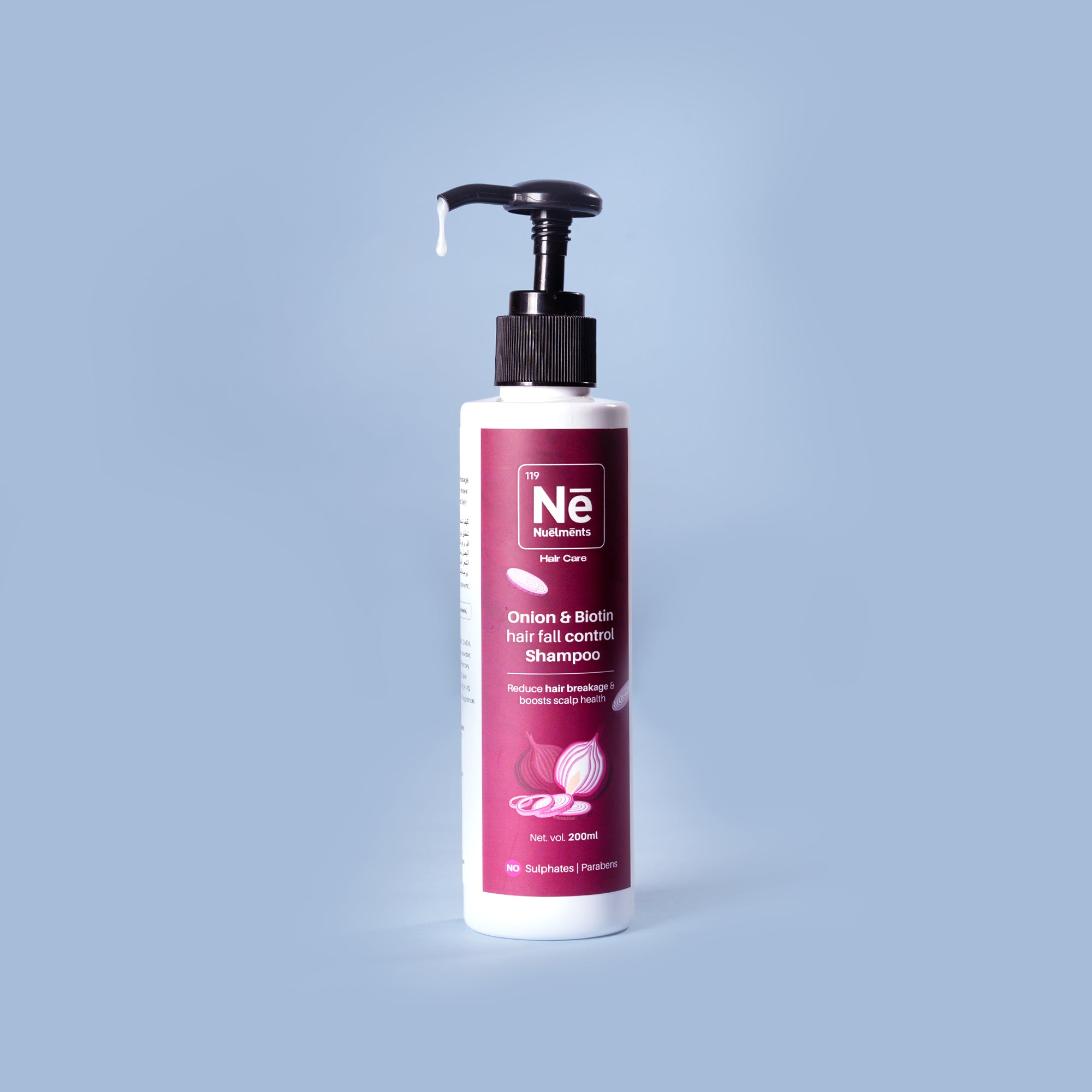 Nuelments Onion & Biotin Shampoo for Anti Hair Fall & Hair Growth